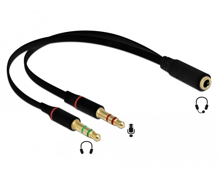 RANZ STEREO TO STEREO (MALE TO FEFMALE 1 IN 2 OUT) CONNECTOR 3.5MM